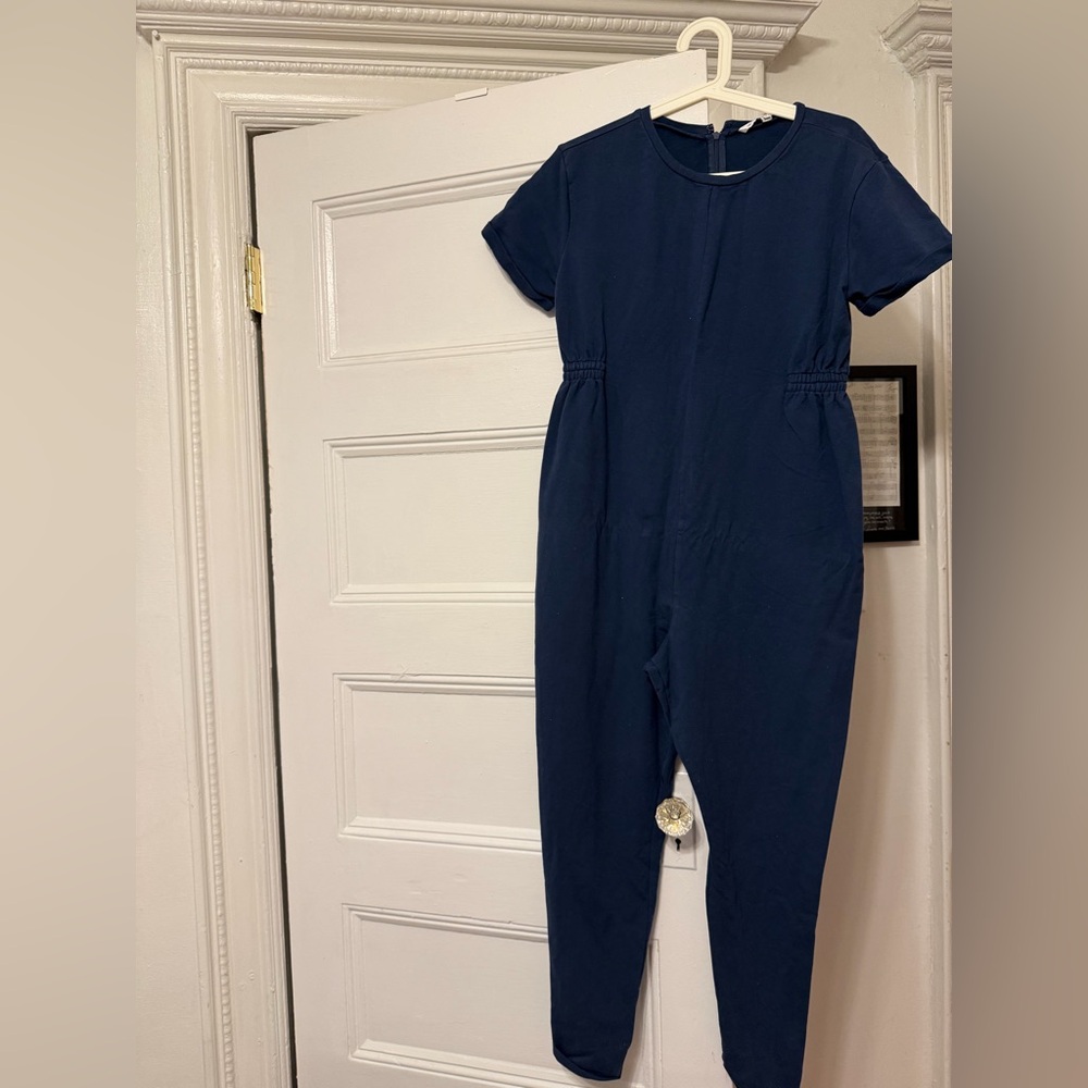 Classic Navy maternity One-Piece Jumpsuit